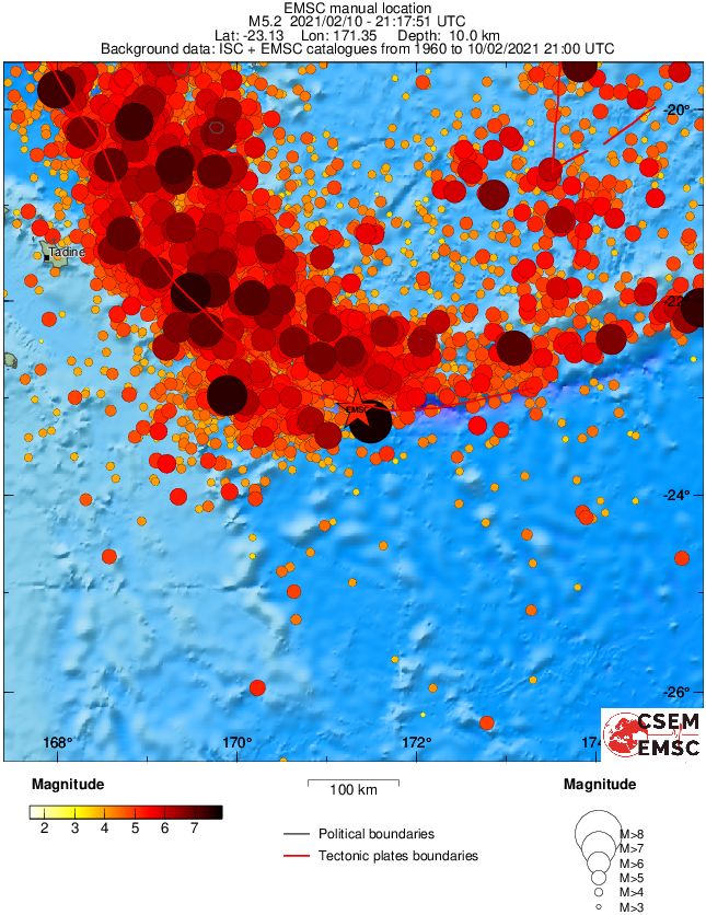 regional magnitude historical seismicity
