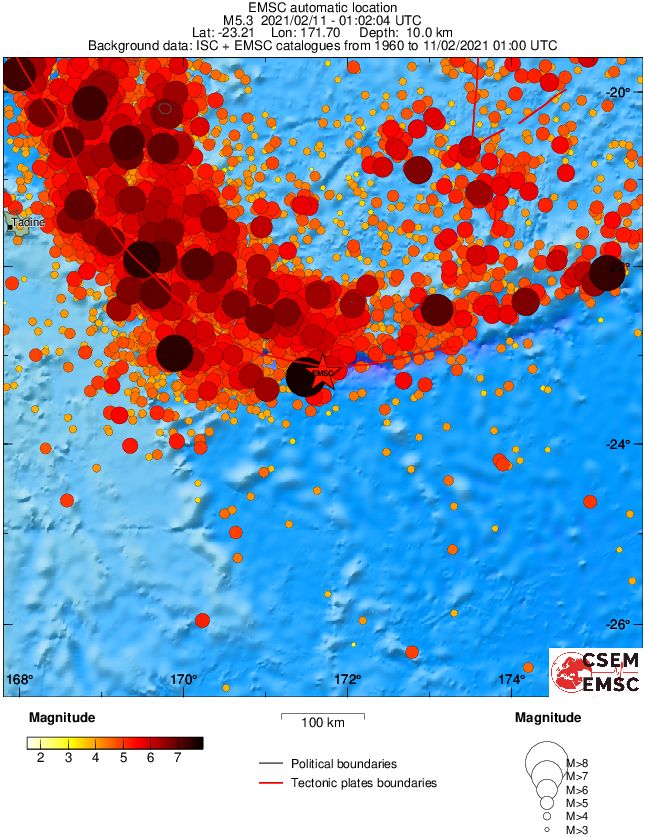 regional magnitude historical seismicity