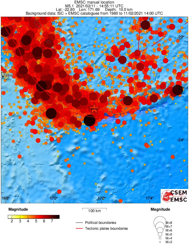 regional magnitude historical seismicity