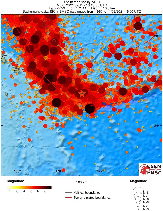 regional magnitude historical seismicity