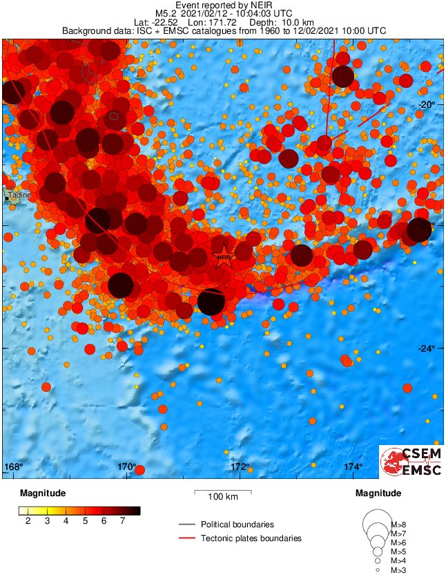 regional magnitude historical seismicity