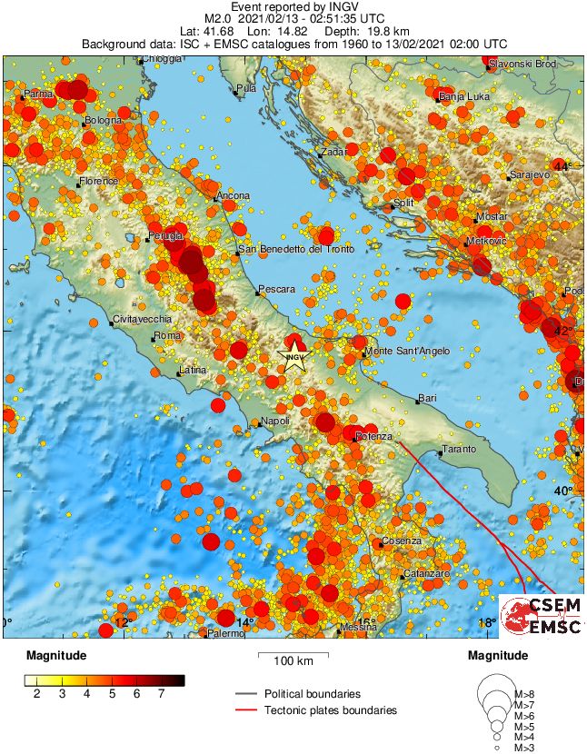 regional magnitude historical seismicity
