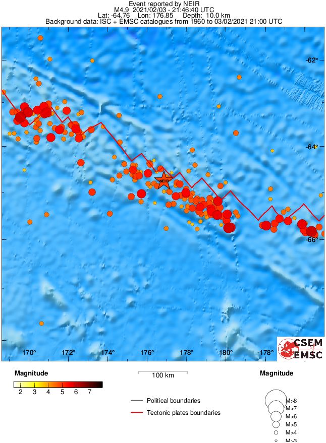 regional magnitude historical seismicity