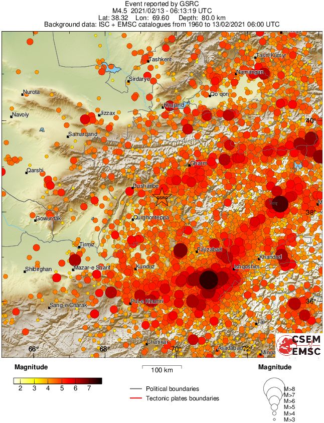regional magnitude historical seismicity