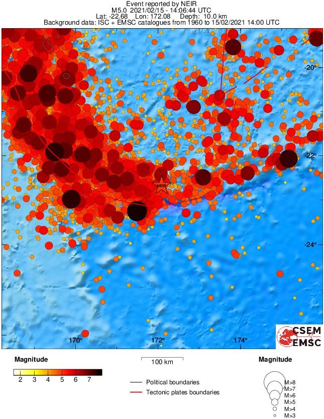 regional magnitude historical seismicity