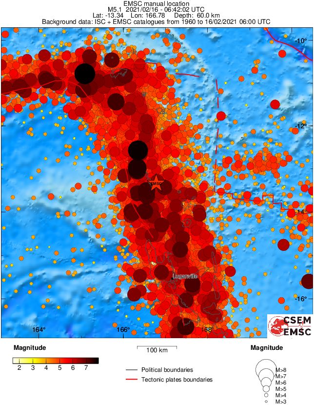 regional magnitude historical seismicity
