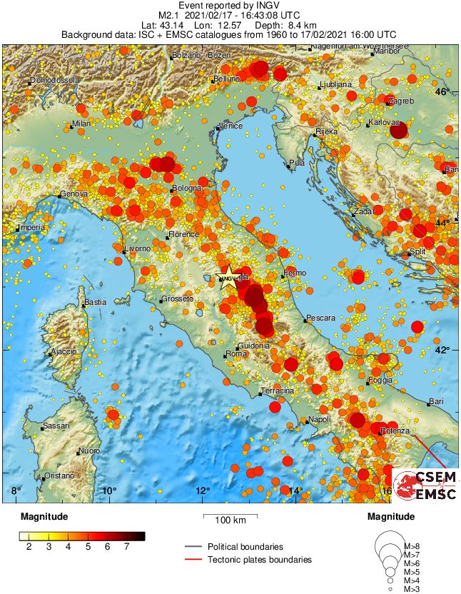 regional magnitude historical seismicity