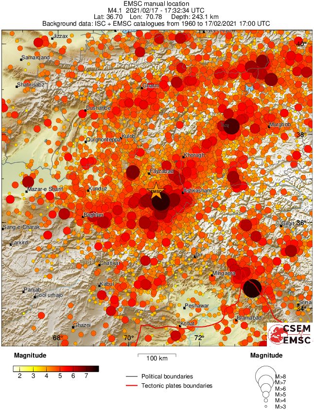 regional magnitude historical seismicity
