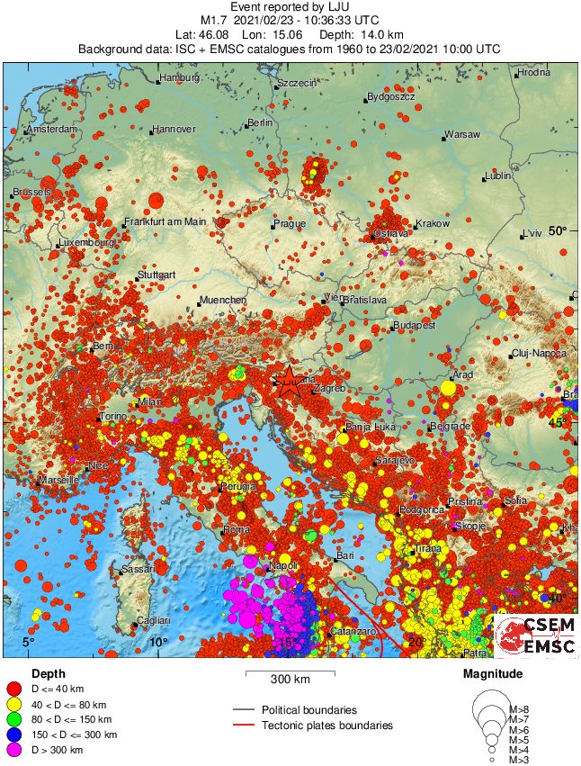 wide historical seismicity