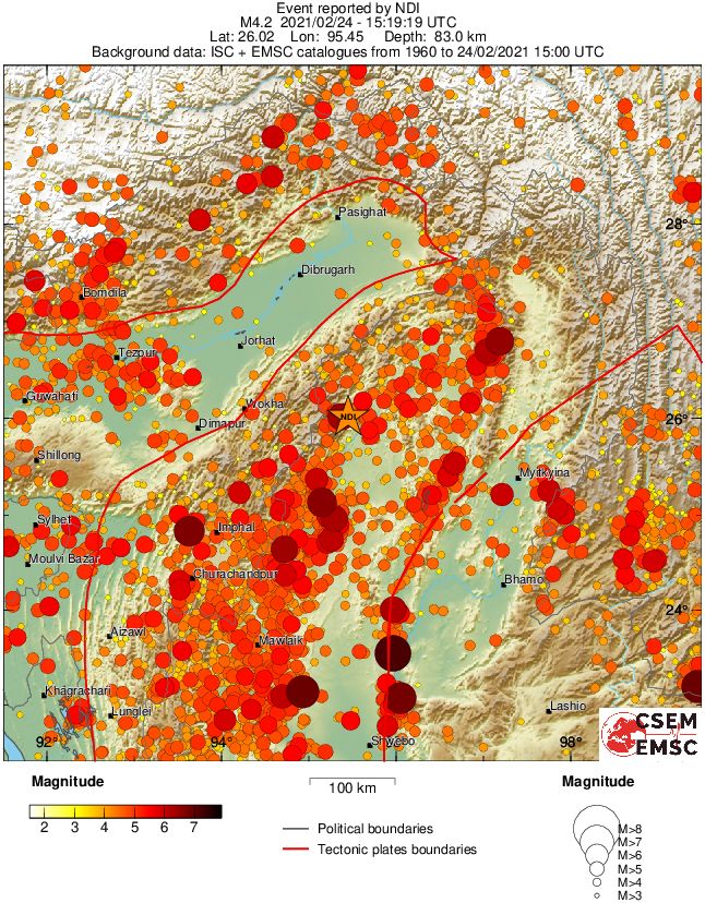 regional magnitude historical seismicity