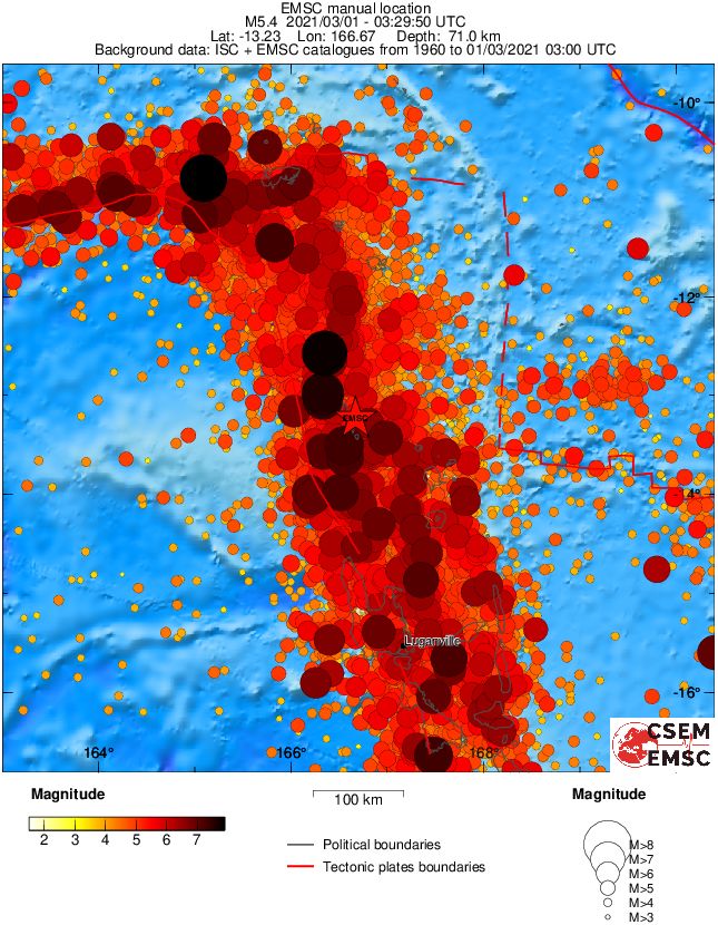 regional magnitude historical seismicity
