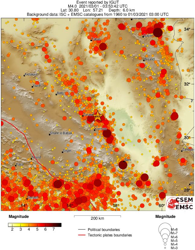 regional magnitude historical seismicity