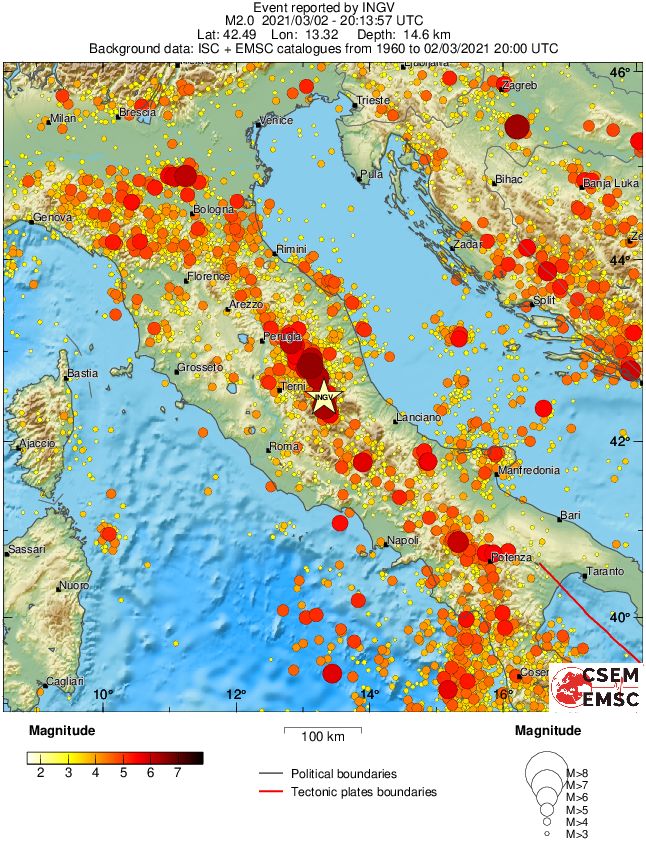 regional magnitude historical seismicity