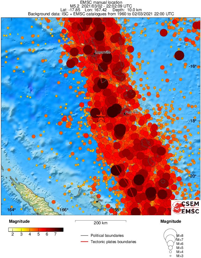 regional magnitude historical seismicity