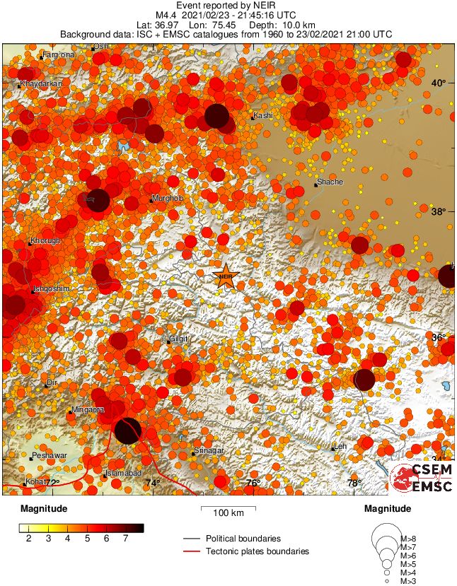 regional magnitude historical seismicity
