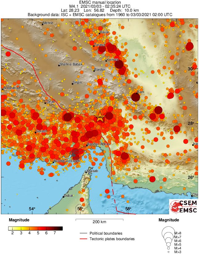 regional magnitude historical seismicity