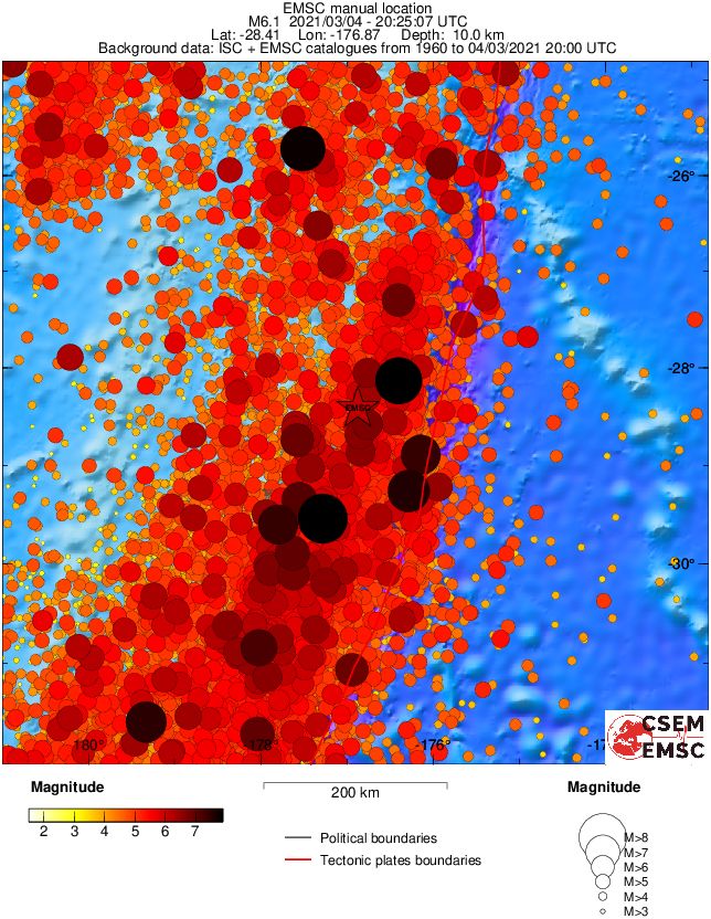 regional magnitude historical seismicity
