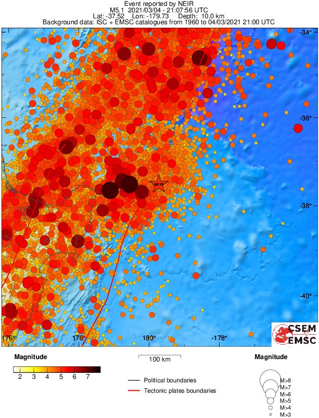 regional magnitude historical seismicity