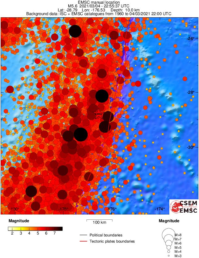 regional magnitude historical seismicity