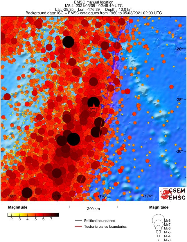 regional magnitude historical seismicity
