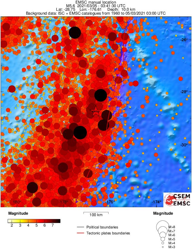 regional magnitude historical seismicity