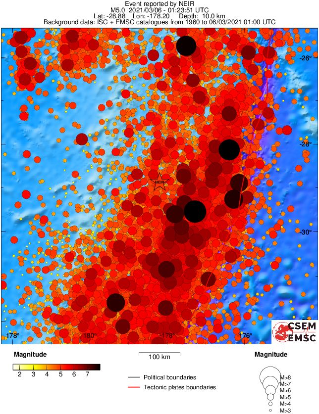 regional magnitude historical seismicity