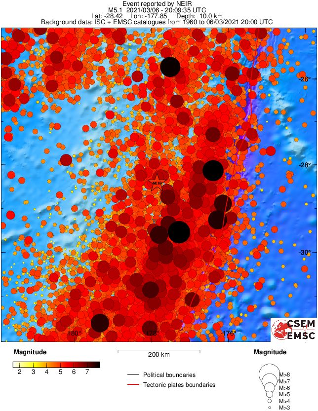 regional magnitude historical seismicity