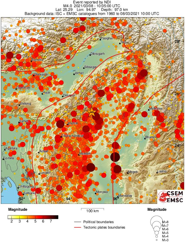 regional magnitude historical seismicity
