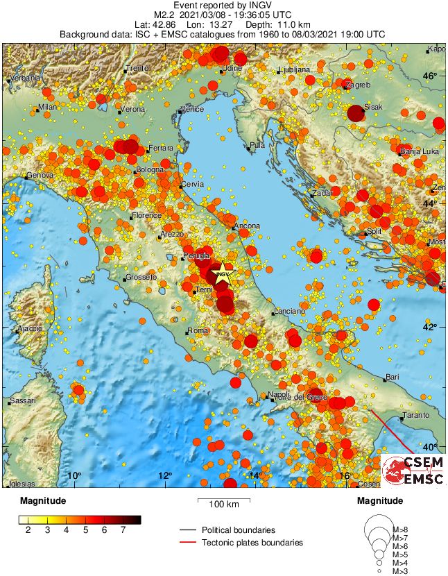regional magnitude historical seismicity