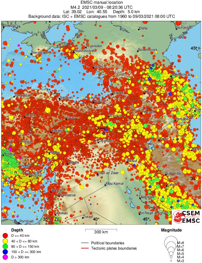 wide historical seismicity