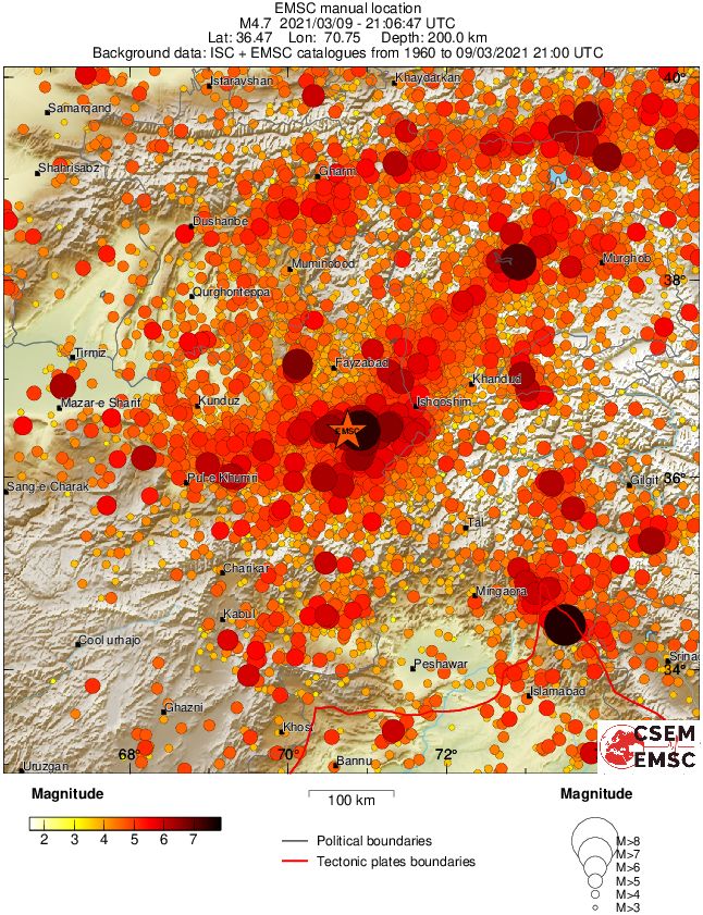 regional magnitude historical seismicity