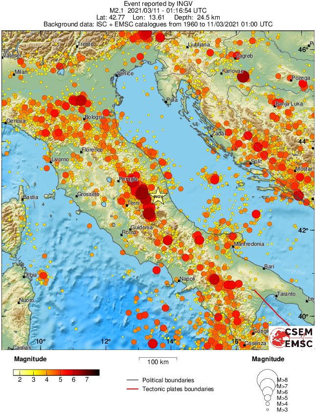 regional magnitude historical seismicity