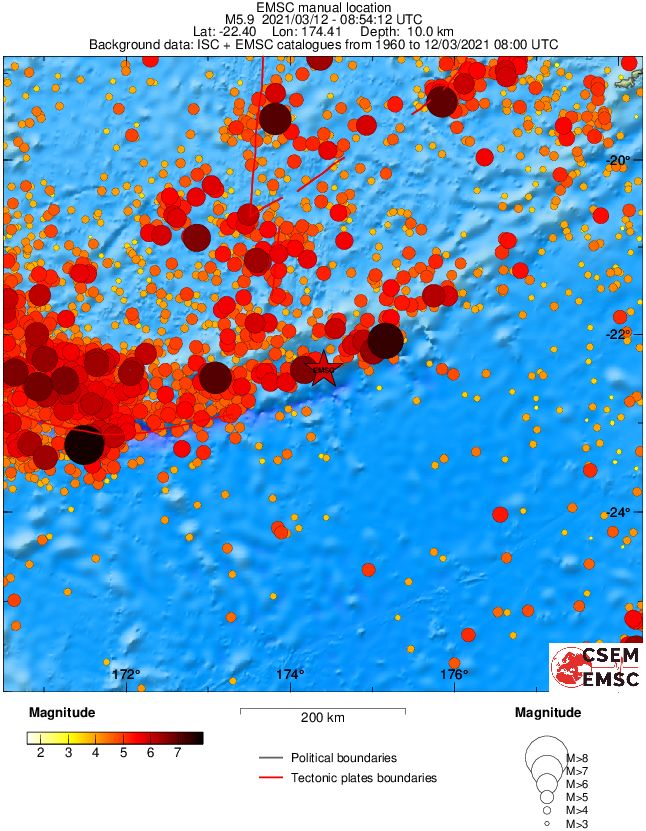 regional magnitude historical seismicity
