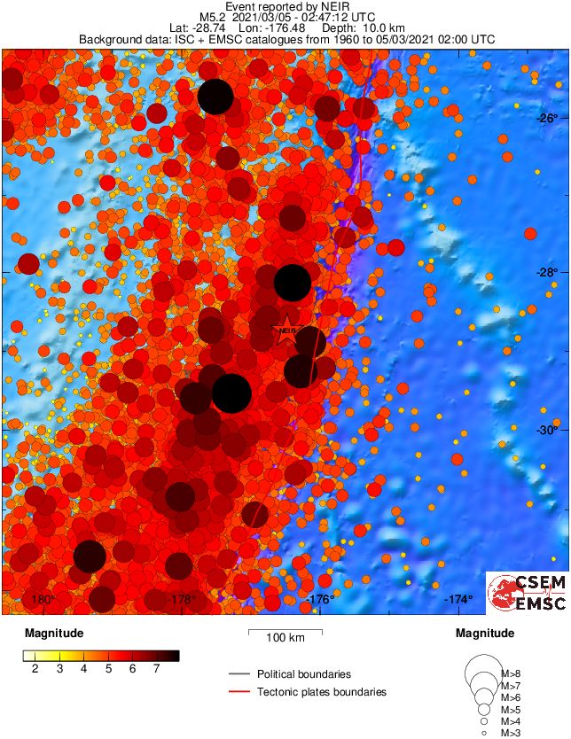 regional magnitude historical seismicity