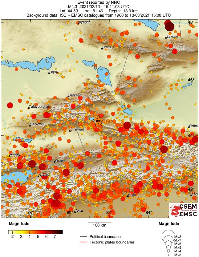 regional magnitude historical seismicity