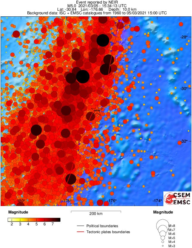 regional magnitude historical seismicity