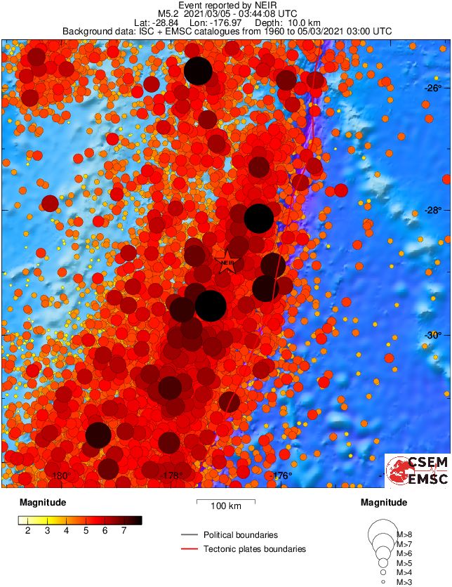regional magnitude historical seismicity
