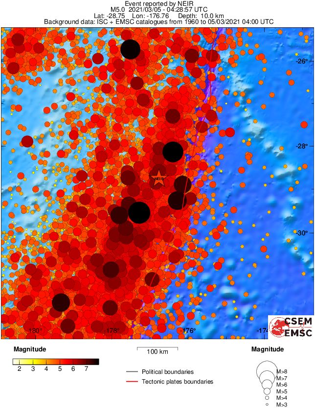 regional magnitude historical seismicity