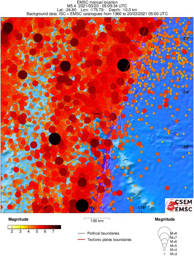 regional magnitude historical seismicity