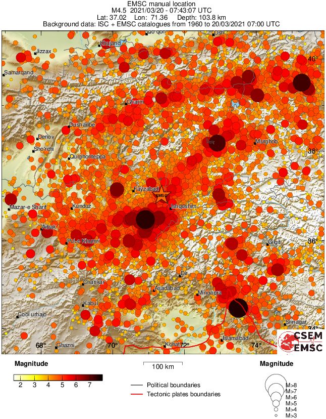 regional magnitude historical seismicity