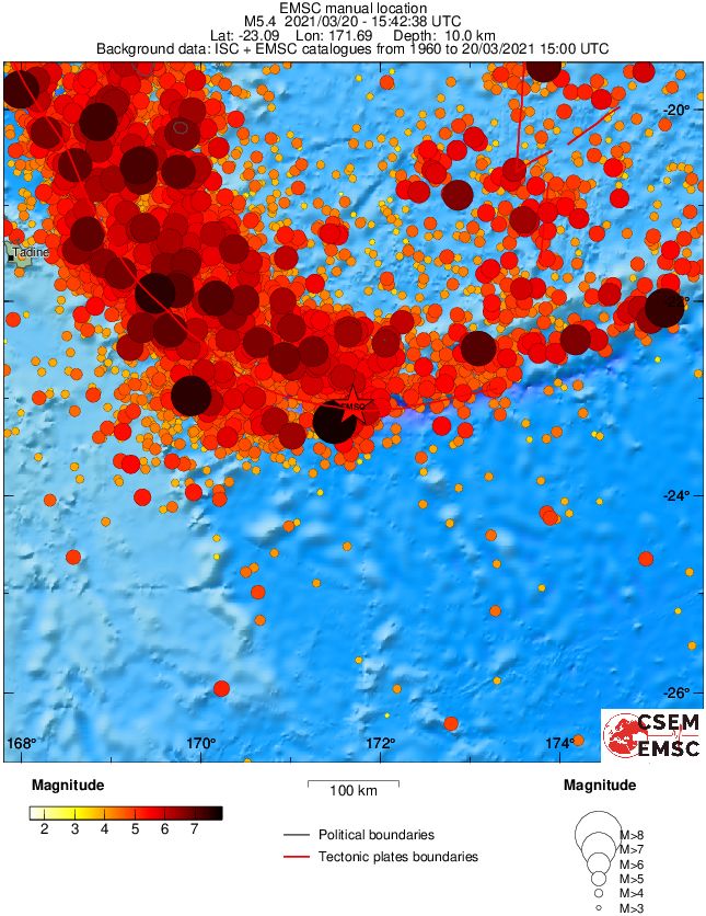 regional magnitude historical seismicity