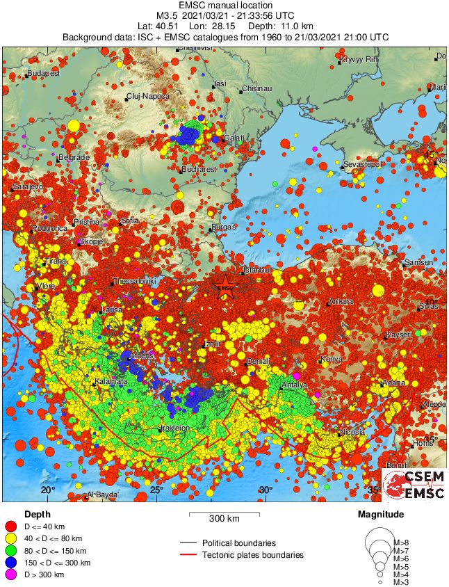 wide historical seismicity