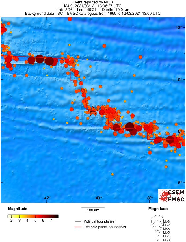 regional magnitude historical seismicity