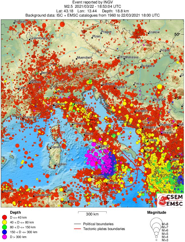 wide historical seismicity