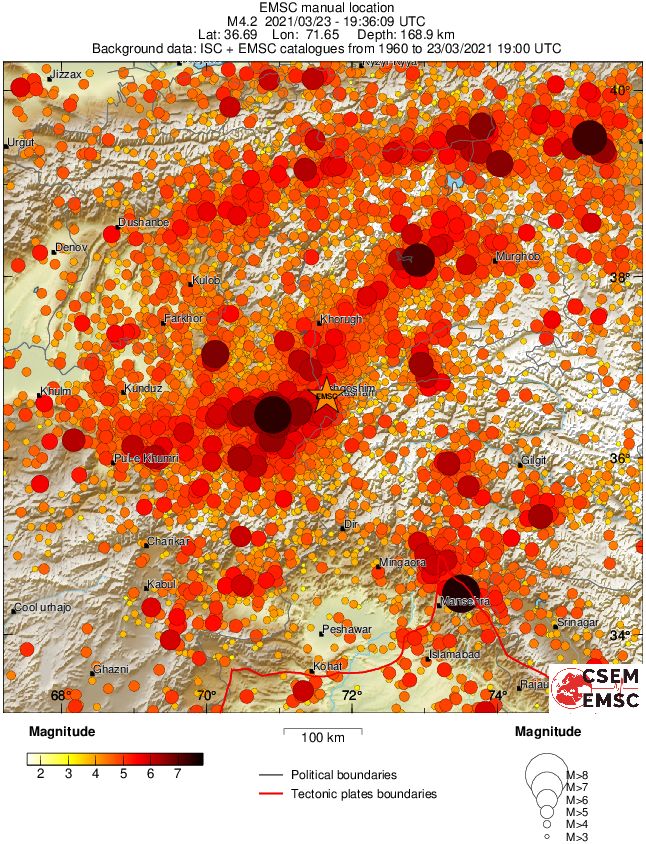 regional magnitude historical seismicity