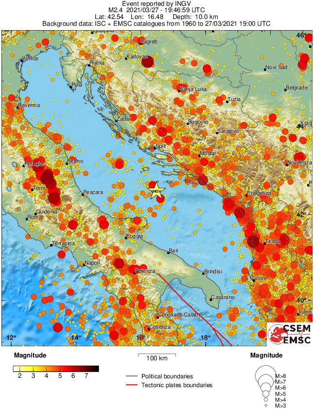regional magnitude historical seismicity