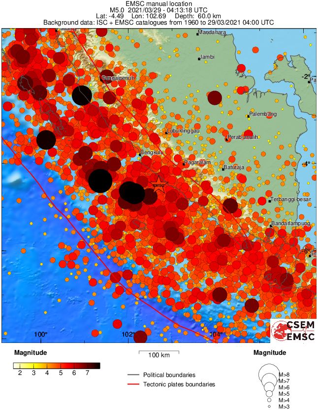 regional magnitude historical seismicity