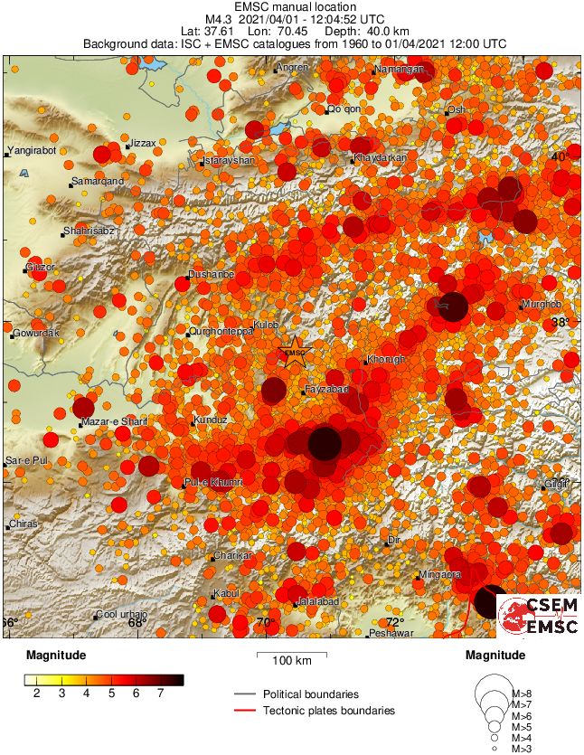 regional magnitude historical seismicity