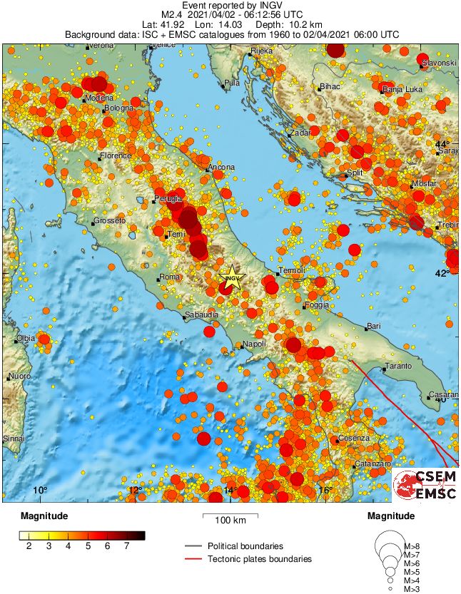 regional magnitude historical seismicity