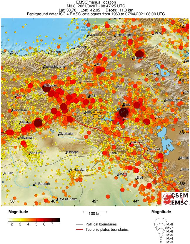 regional magnitude historical seismicity